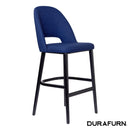 Semifreddo Stool - Black Legs/Navy Woven Fabric