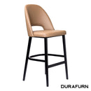 Semifreddo Stool - Black Legs/Taupe Vinyl