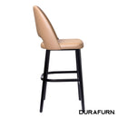 Semifreddo Stool - Black Legs/Taupe Vinyl