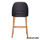 Semifreddo Stool - Trojan Oak Legs/Anthracite Woven Fabric