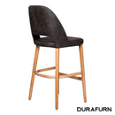 Semifreddo Stool - Trojan Oak Legs/Charcoal Fabric