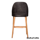 Semifreddo Stool - Trojan Oak Legs/Charcoal Fabric