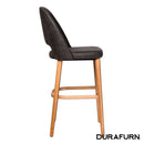 Semifreddo Stool - Trojan Oak Legs/Charcoal Fabric