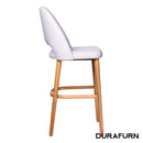 Semifreddo Stool - Trojan Oak Legs/ Light Grey Woven Fabric