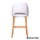 Semifreddo Stool - Trojan Oak Legs/ Light Grey Woven Fabric