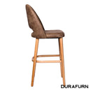 Semifreddo Stool - Trojan Oak Legs/Mocha Fabric