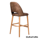 Semifreddo Stool - Trojan Oak Legs/Mocha Fabric