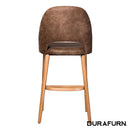 Semifreddo Stool - Trojan Oak Legs/Mocha Fabric
