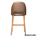 Semifreddo Stool - Trojan Oak Legs/Taupe Vinyl