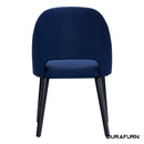 Semifreddo Chair - Black Legs/Navy Woven Fabric