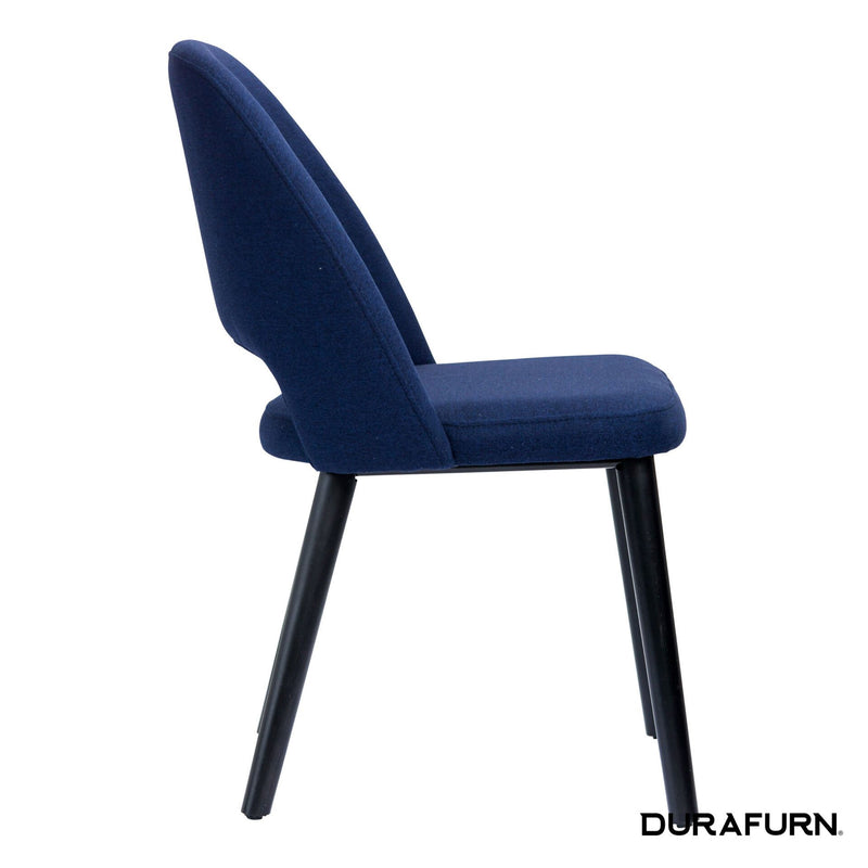 Semifreddo Chair - Black Legs/Navy Woven Fabric