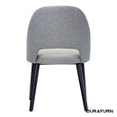 Semifreddo Chair - Black Legs/Taupe Woven Fabric