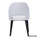 Semifreddo Chair - Black Legs/ Light Grey Woven Fabric