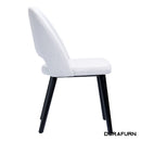 Semifreddo Chair - Black Legs/ Light Grey Woven Fabric