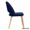 Semifreddo Chair - Trojan Oak Legs/Navy Woven Fabric