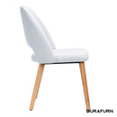 Semifreddo Chair - Trojan Oak Legs/ Light Grey Woven Fabric
