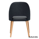 Semifreddo Chair - Trojan Oak Legs/Anthracite Woven Fabric
