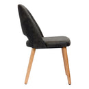 Semifreddo Chair - Trojan Oak Legs/Charcoal Fabric