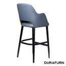 Sorbet Stool - Trojan Oak Legs/Anthracite Vinyl