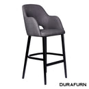 Sorbet Stool - Black Legs/Anthracite Woven Fabric