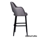 Sorbet Stool - Black Legs/Anthracite Woven Fabric