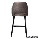 Sorbet Stool - Black Legs/Charcoal Premium Vinyl