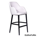 Sorbet Stool - Black Legs/ Light Grey Woven Fabric