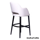 Sorbet Stool - Black Legs/ Light Grey Woven Fabric