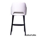 Sorbet Stool - Black Legs/ Light Grey Woven Fabric