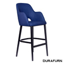 Sorbet Stool - Black Legs/Navy Woven Fabric