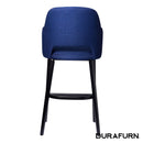 Sorbet Stool - Black Legs/Navy Woven Fabric