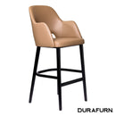 Sorbet Stool - Black Legs/Taupe Vinyl