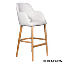 Sorbet Stool - Trojan Oak Legs/ Light Grey Woven Fabric