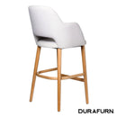 Sorbet Stool - Trojan Oak Legs/ Light Grey Woven Fabric