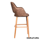 Sorbet Stool - Trojan Oak Legs/Mocha Premium Vinyl