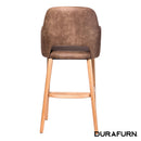 Sorbet Stool - Trojan Oak Legs/Mocha Premium Vinyl
