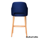 Sorbet Stool - Trojan Oak Legs/Navy Woven Fabric