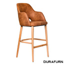Sorbet Stool - Trojan Oak Legs/Tan Premium Vinyl