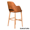 Sorbet Stool - Trojan Oak Legs/Tan Premium Vinyl