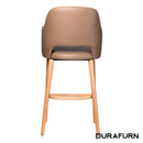 Sorbet Stool - Trojan Oak Legs/Taupe Vinyl