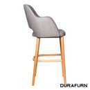 Sorbet Stool - Trojan Oak Legs/Taupe Woven Fabric