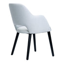 Sorbet Chair - Black Legs/ Light Grey Woven Fabric