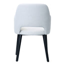 Sorbet Chair - Black Legs/ Light Grey Woven Fabric