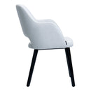 Sorbet Chair - Black Legs/ Light Grey Woven Fabric