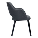Sorbet Chair - Black Legs/Anthracite Woven Fabric