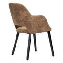 Sorbet Chair - Black Legs/Mocha Premium Vinyl