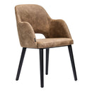 Sorbet Chair - Black Legs/Mocha Premium Vinyl