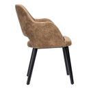 Sorbet Chair - Black Legs/Mocha Premium Vinyl