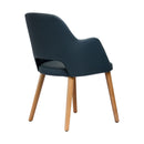 Sorbet Chair - Trojan Oak Legs/Anthracite Vinyl
