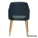 Sorbet Chair - Trojan Oak Legs/Anthracite Vinyl